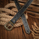 Cinto Western Antigo em Couro Premium