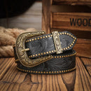 Cinto Western Antigo em Couro Premium