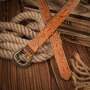 Cinto Western Antigo em Couro Premium